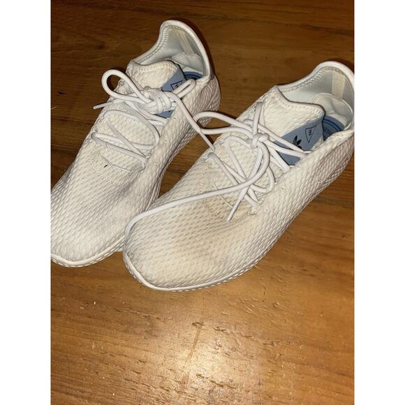 ADIDAS ORIGINALS white / tactile blue Pharrell Williams x Tennis Hu sneakers 7 - Picture 1 of 5